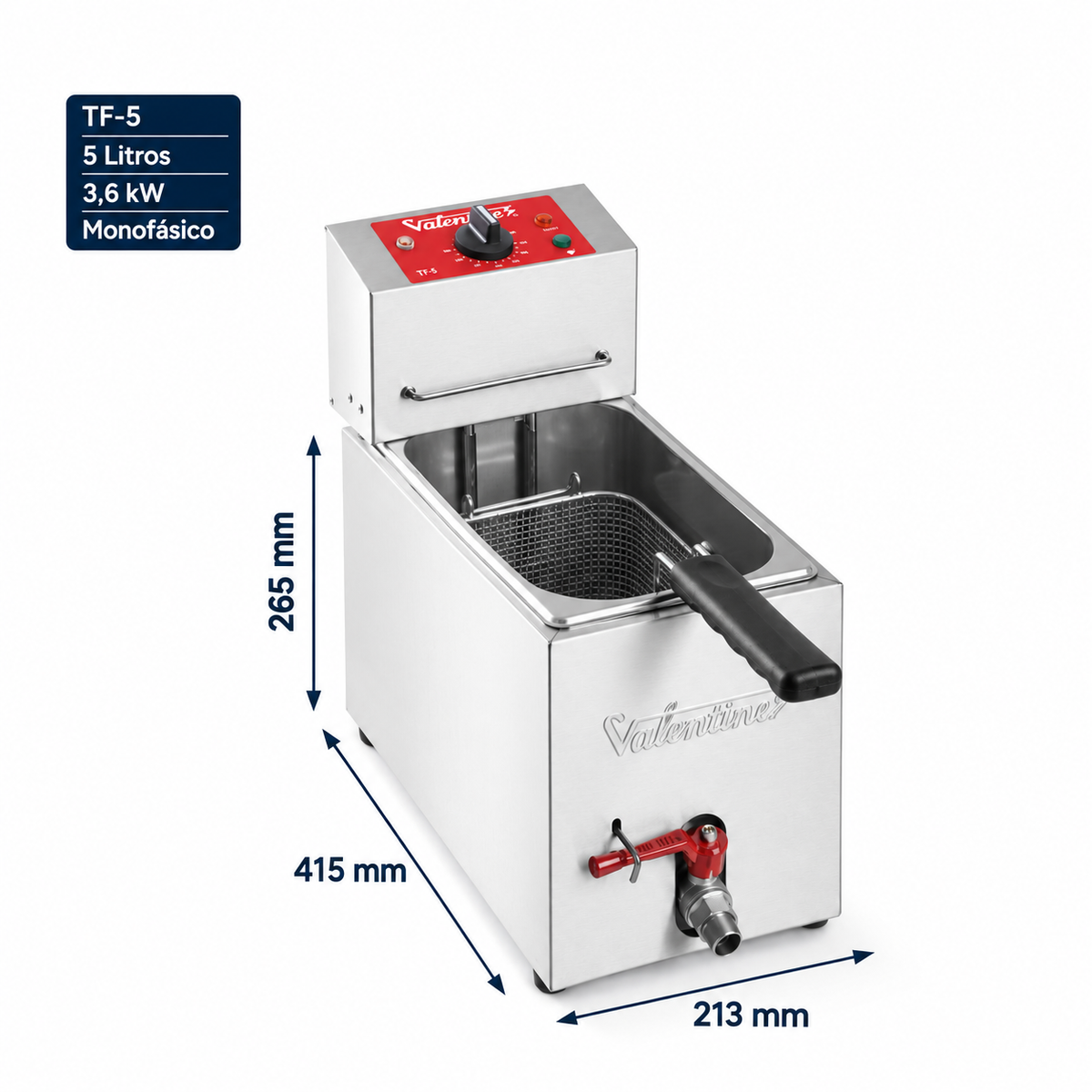 Freidora eléctrica Valentine TF5