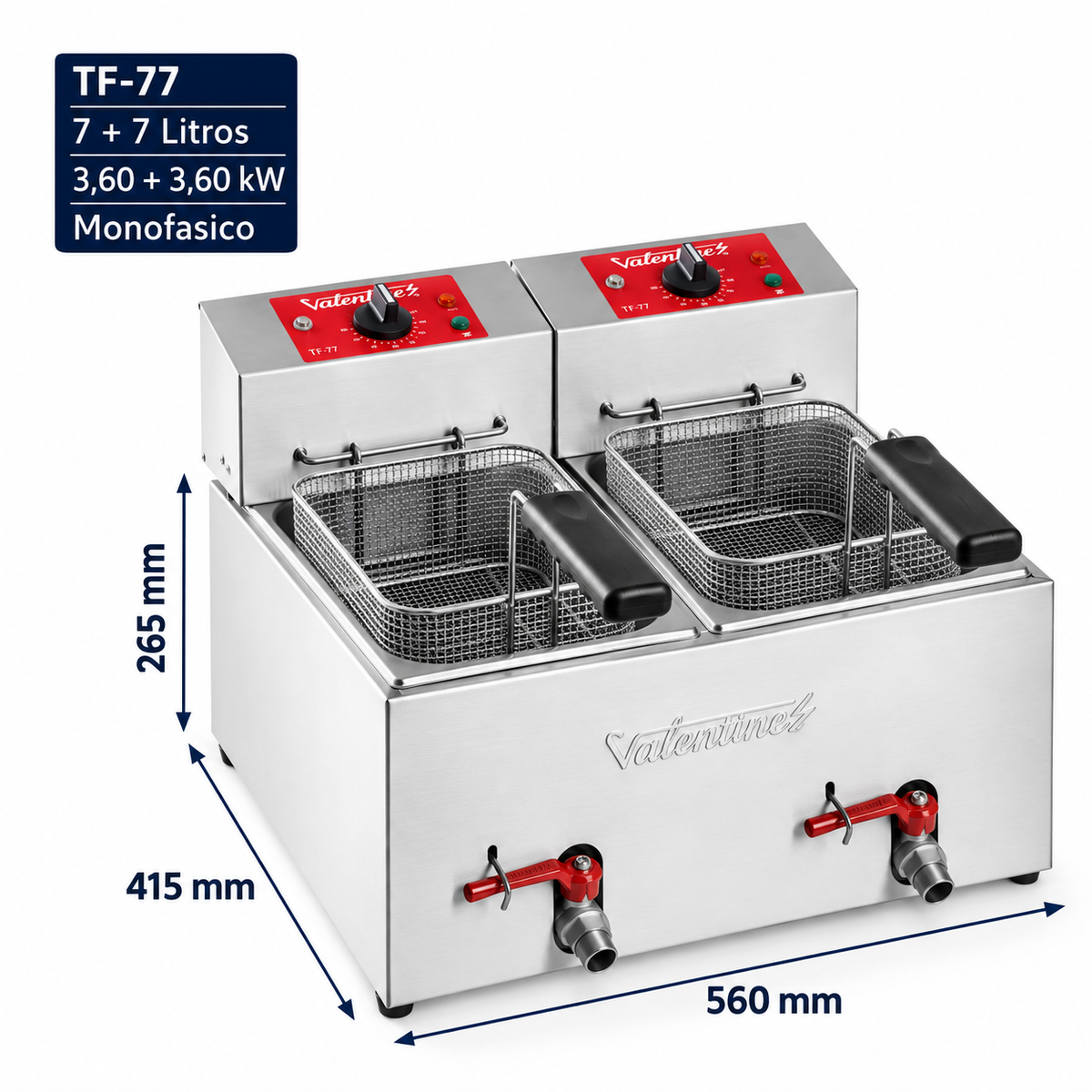 Freidora eléctrica Valentine TF77