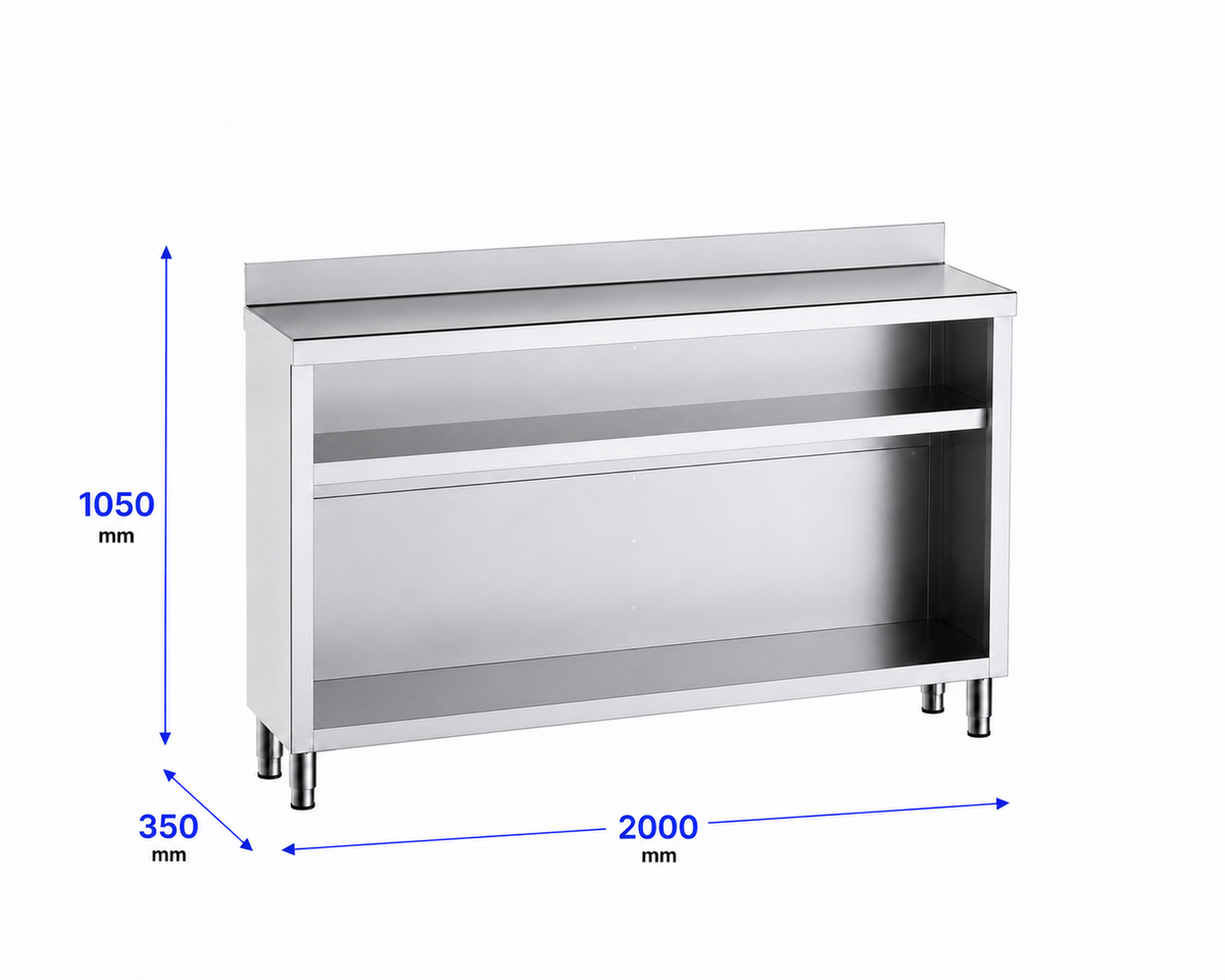Mueble contramostrador Gama 350 200x35x105 con encimera - 1 Estante