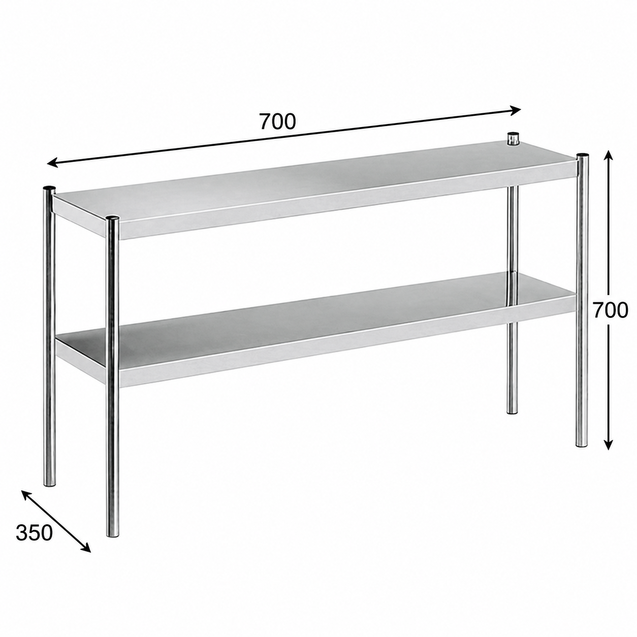 Distform Estantería Sobremesa Neutra Doble - 70 x 35 x 70 cm