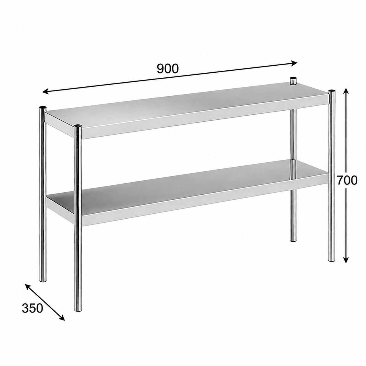 Distform Estantería Sobremesa Neutra Doble - 90 x 35 x 70 cm