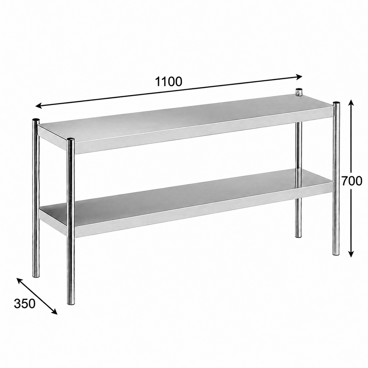Distform Estantería Sobremesa Neutra Doble - 110 x 35 x 70 cm