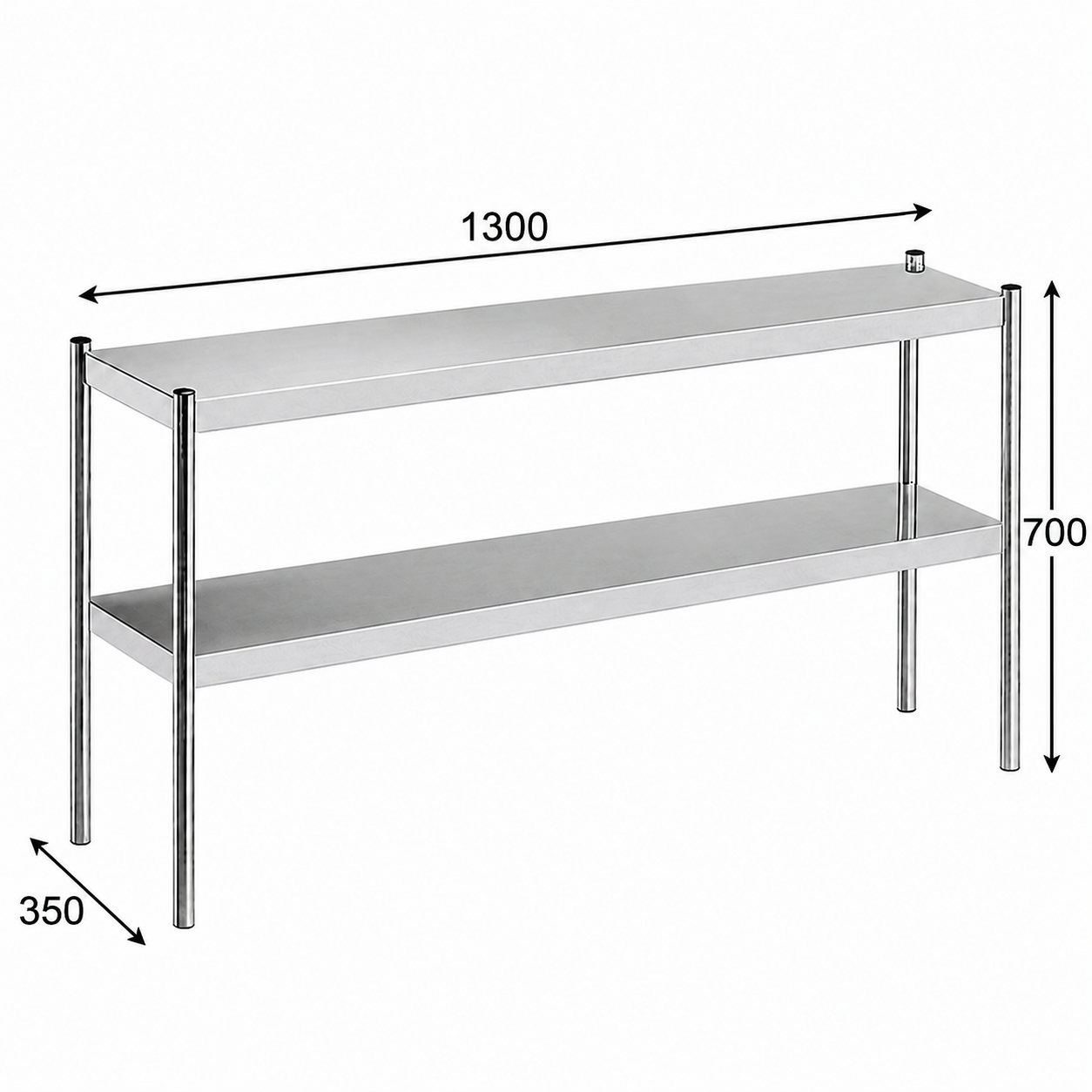 Distform Estantería Sobremesa Neutra Doble - 130 x 35 x 70 cm