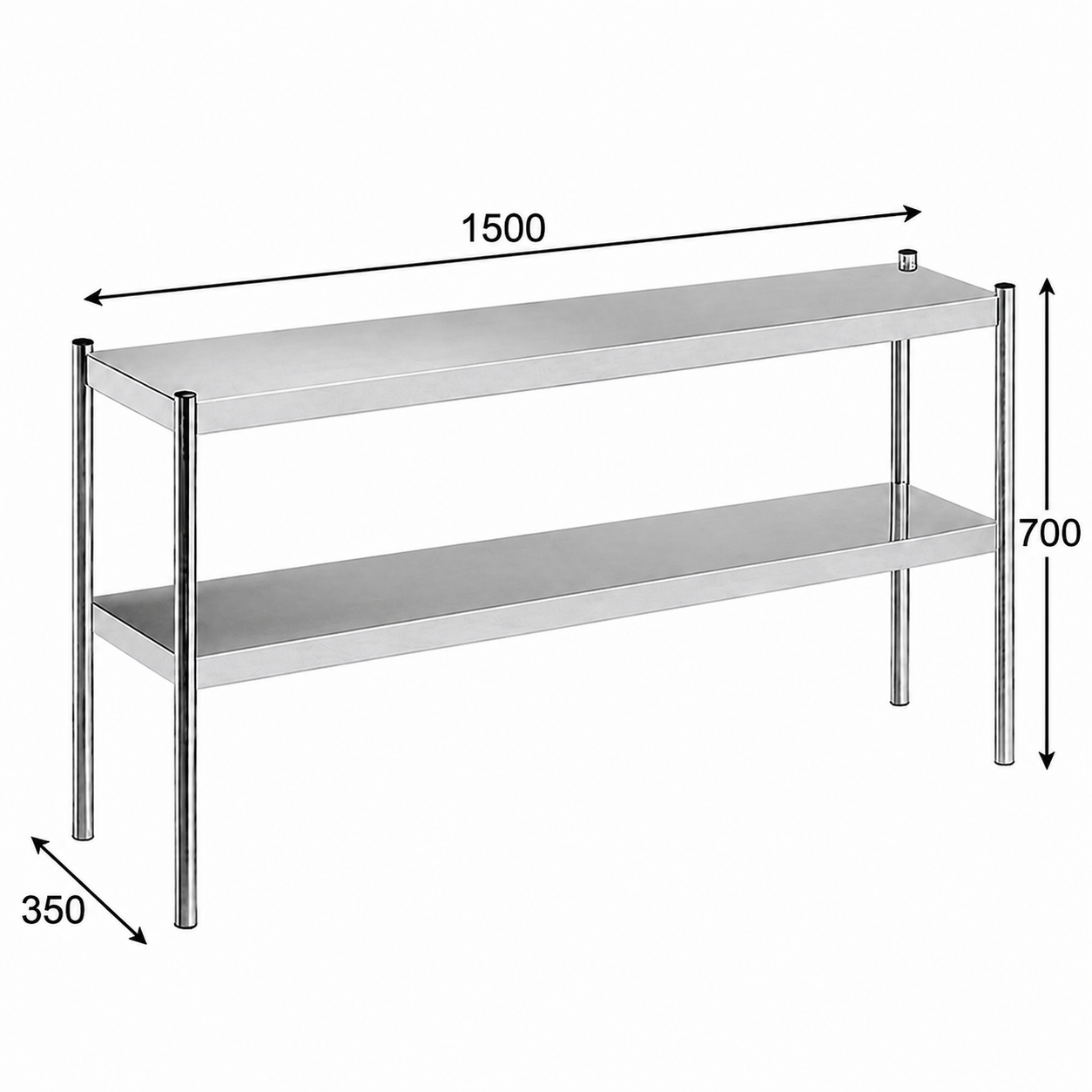 Distform Estantería Sobremesa Neutra Doble - 150 x 35 x 70 cm