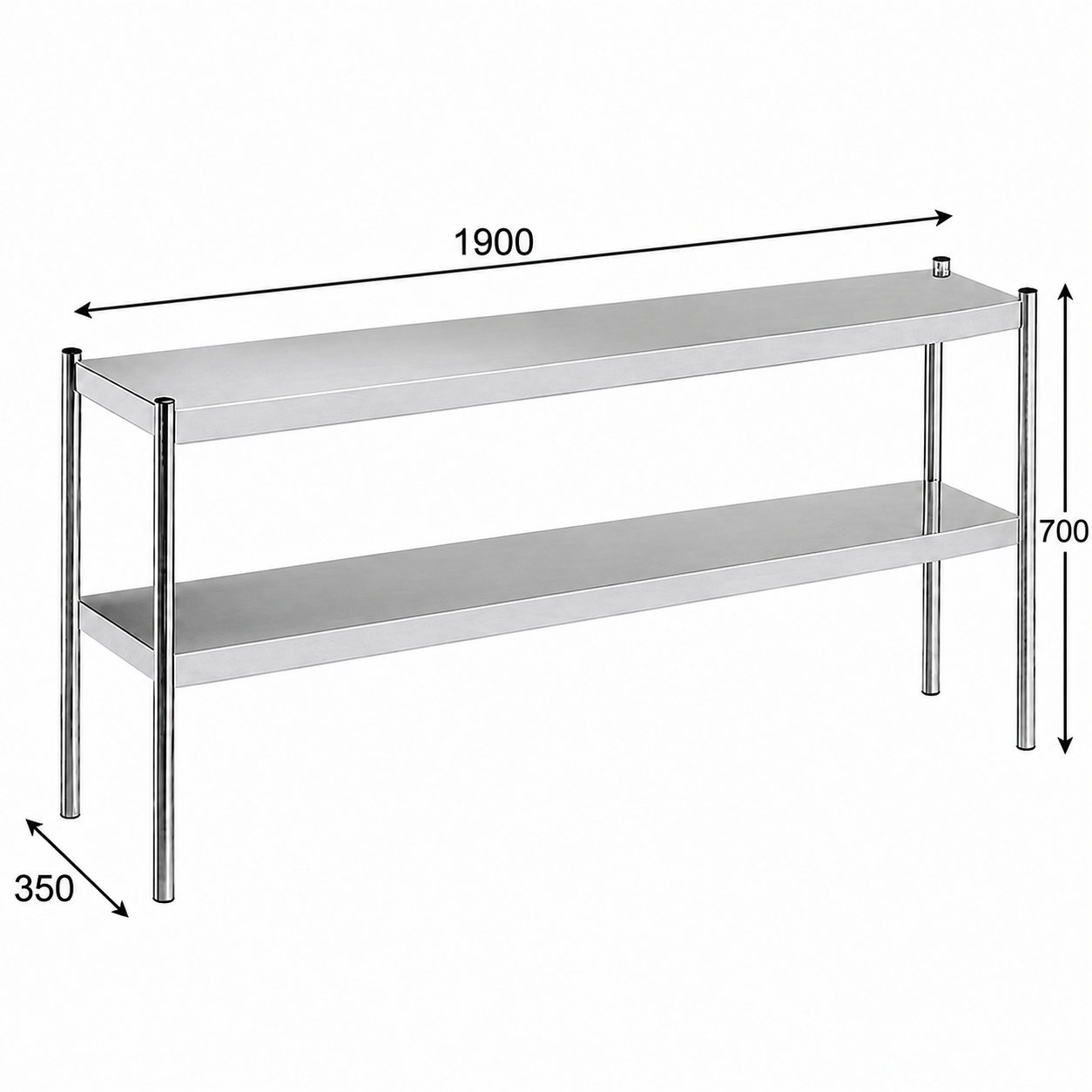 Distform Estantería Sobremesa Neutra Doble - 190 x 35 x 70 cm