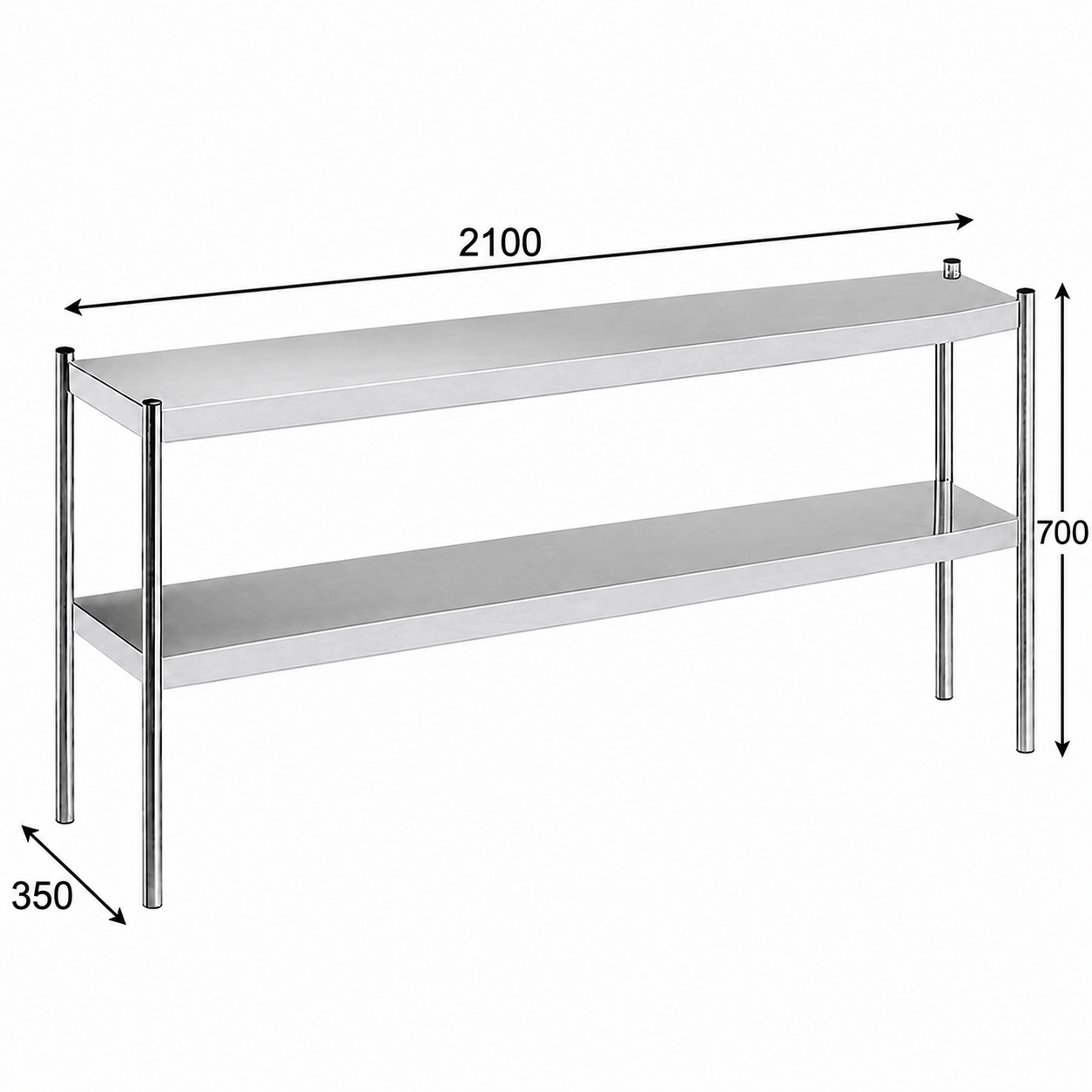 Distform Estantería Sobremesa Neutra Doble - 210 x 35 x 70 cm