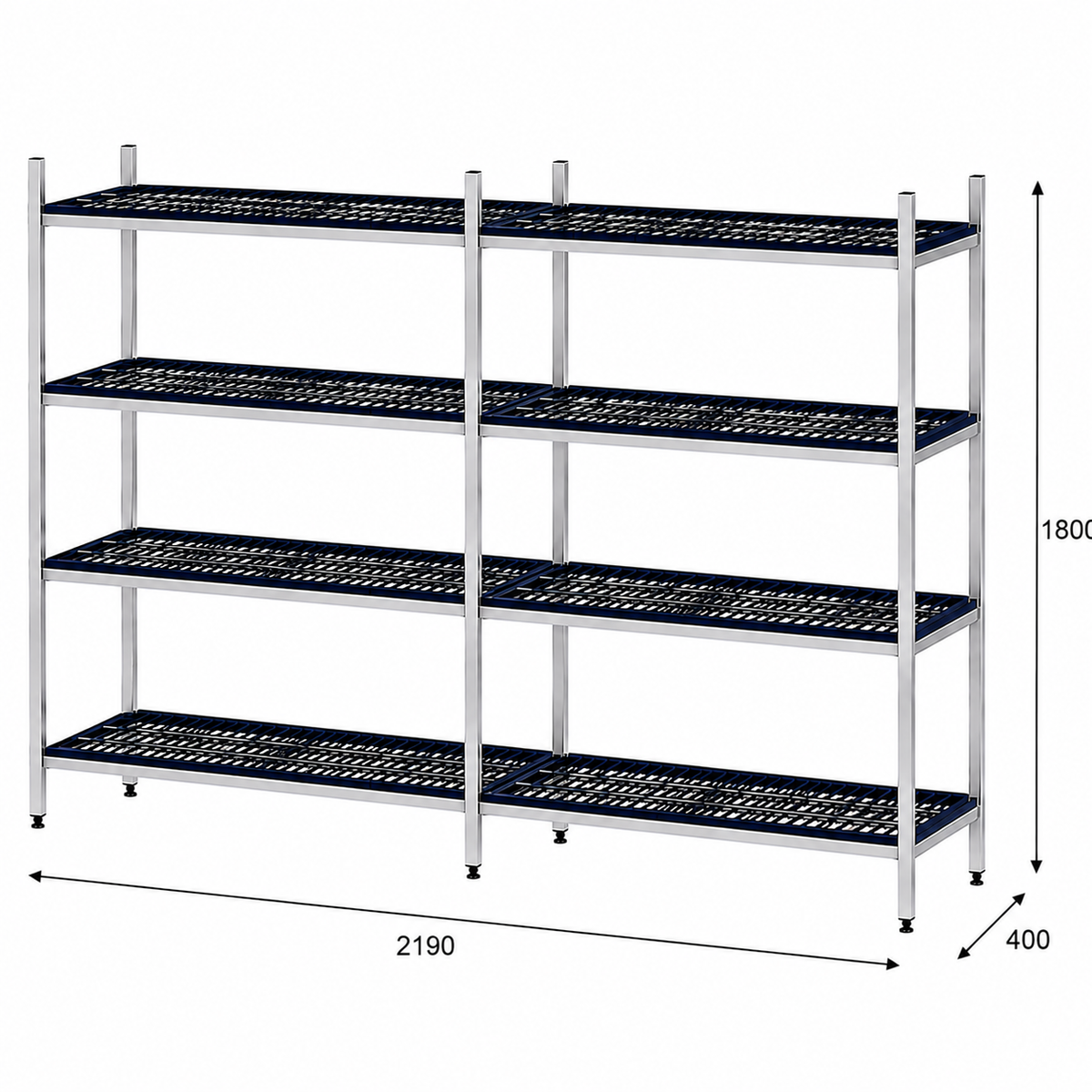 Estantería de pie lineal 219x40x180 - 4 Niveles