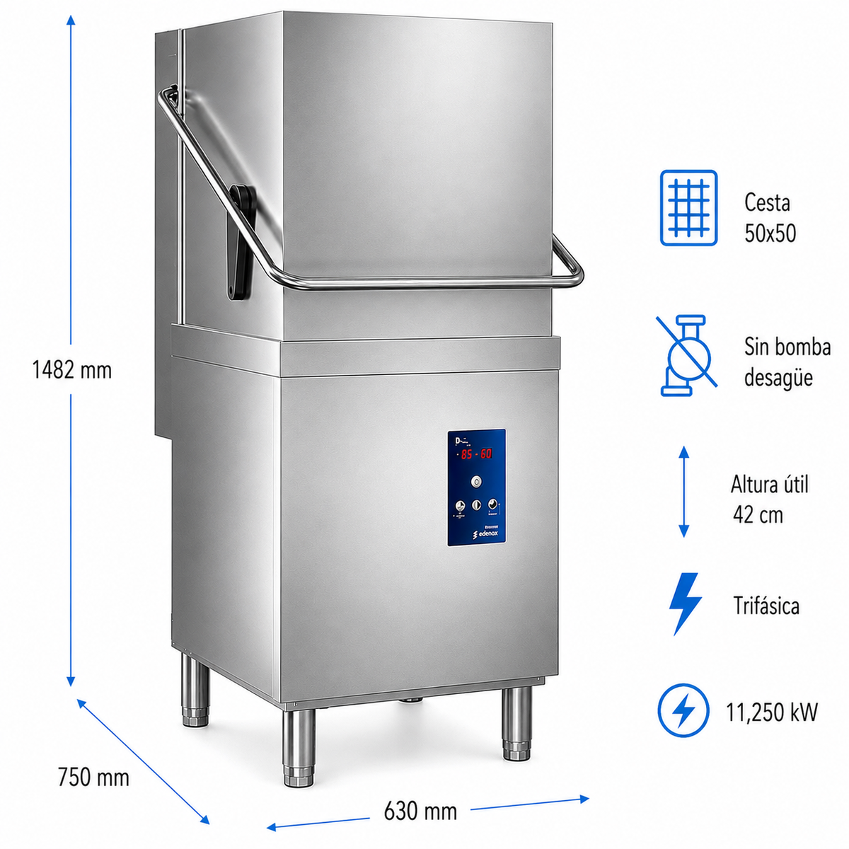 Lavaplatos Cúpula Edenox DCG-1200 S1