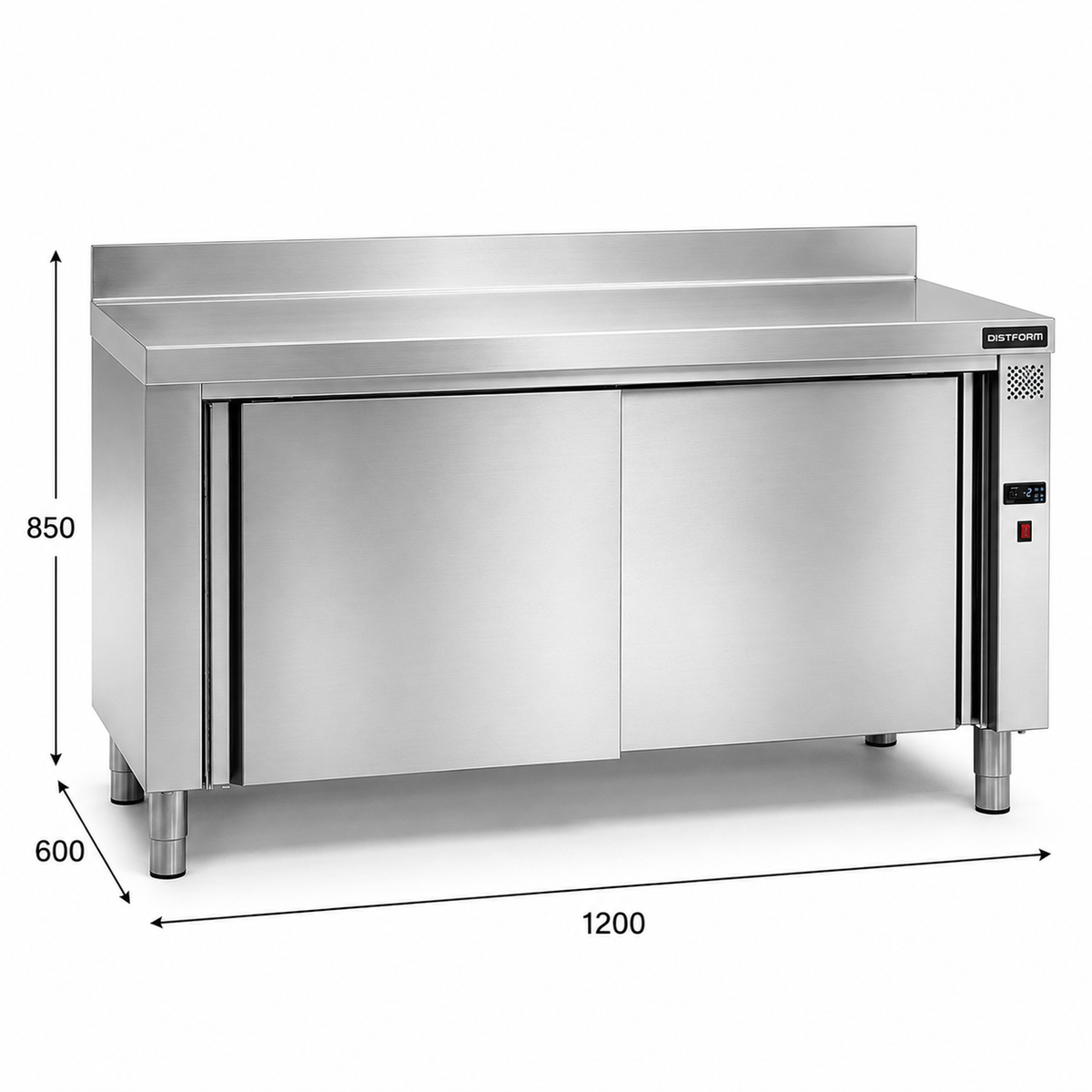 Mesa Caliente Mural Gama 600 con Encimera 1200x600x850mm - 2000W - 230V/50Hz