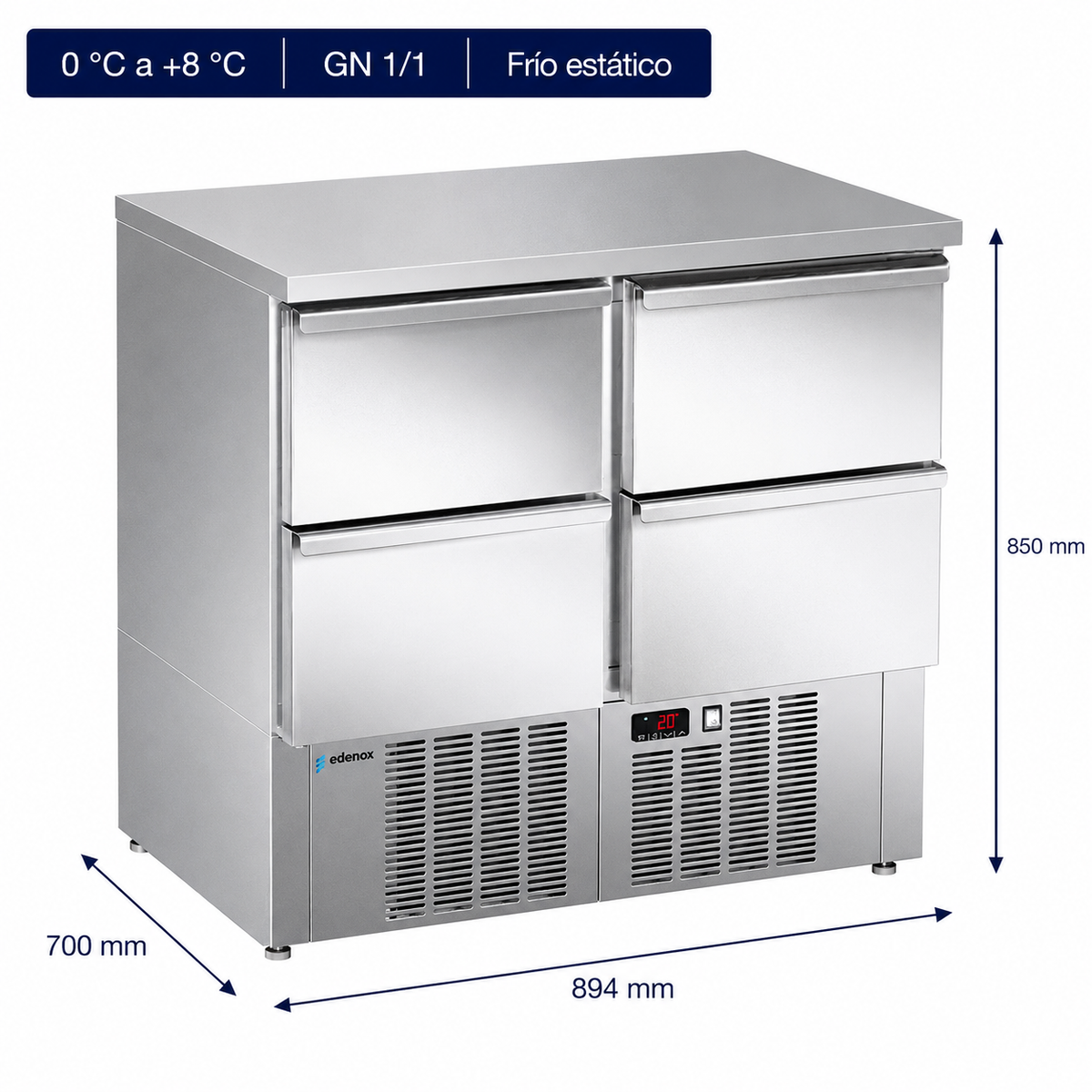 Mesa Refrigerada Compacta (MPG-090 NS HH)