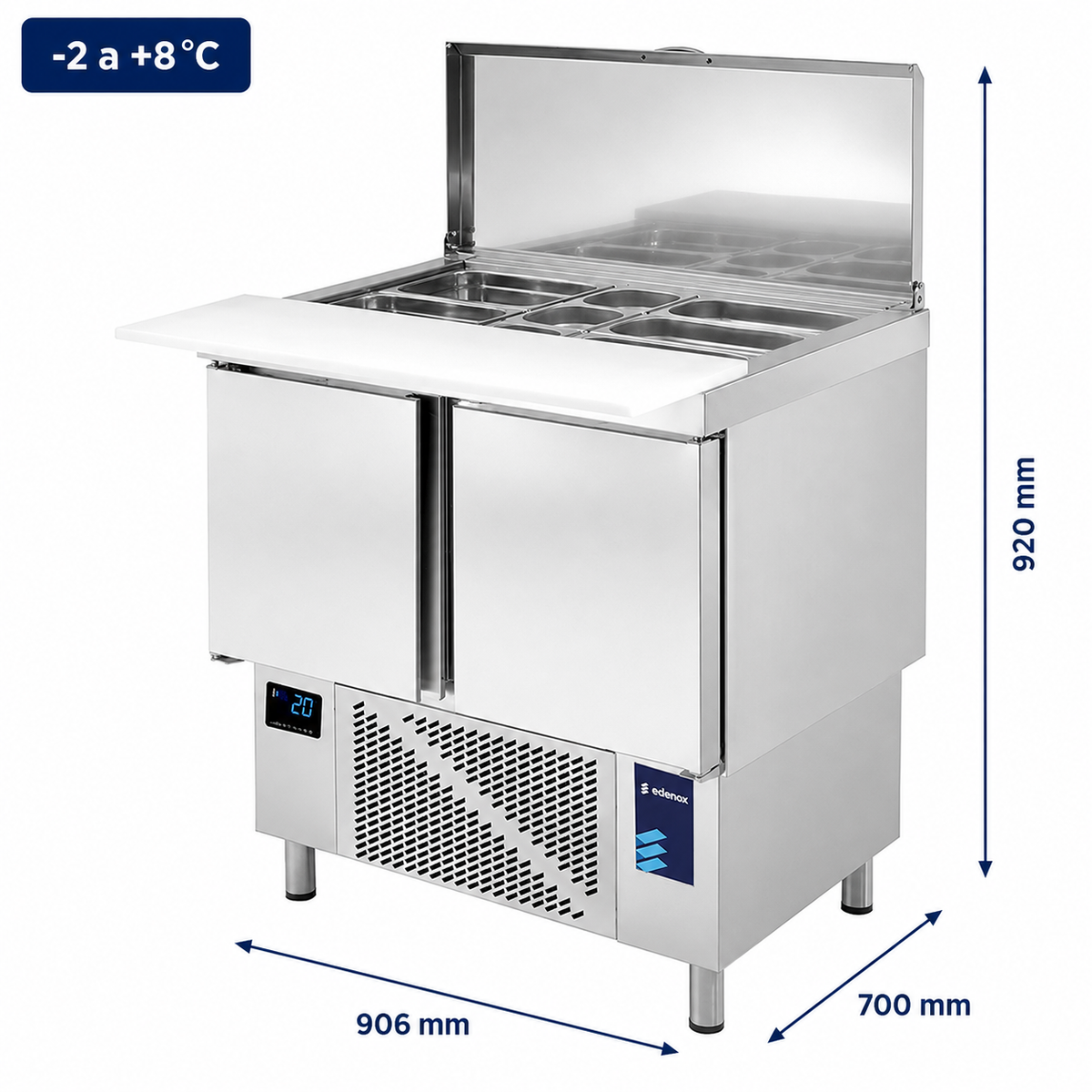 Mesa Refrigerada Compacta GN 1/6 (MPGE-100 HC)