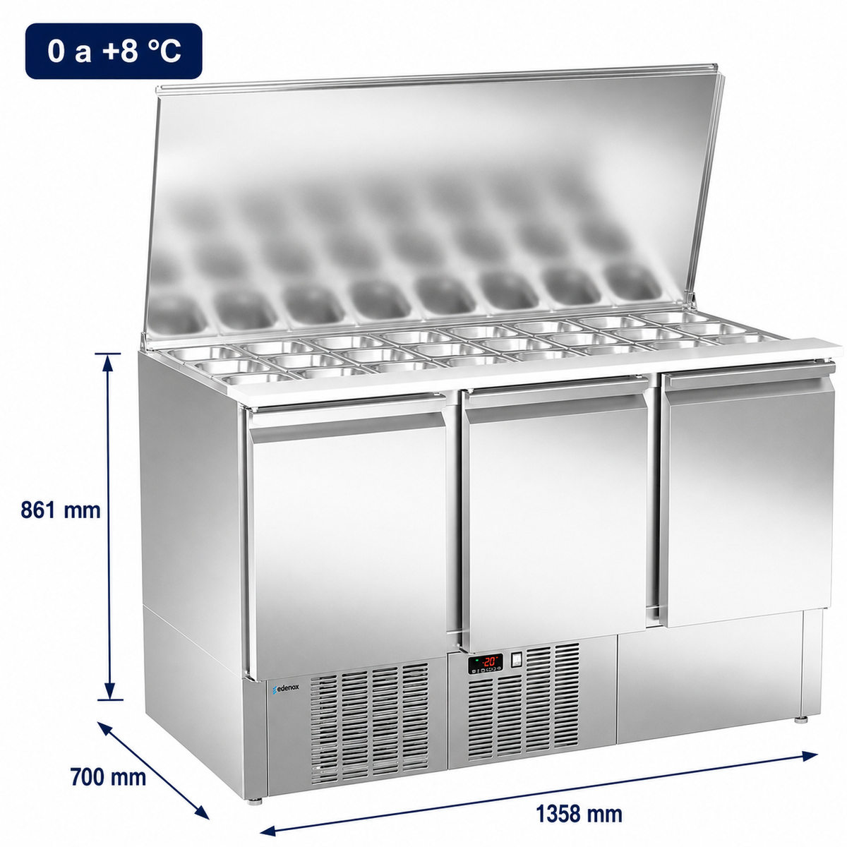 Mesa Refrigerada Compacta (MPGE-140)