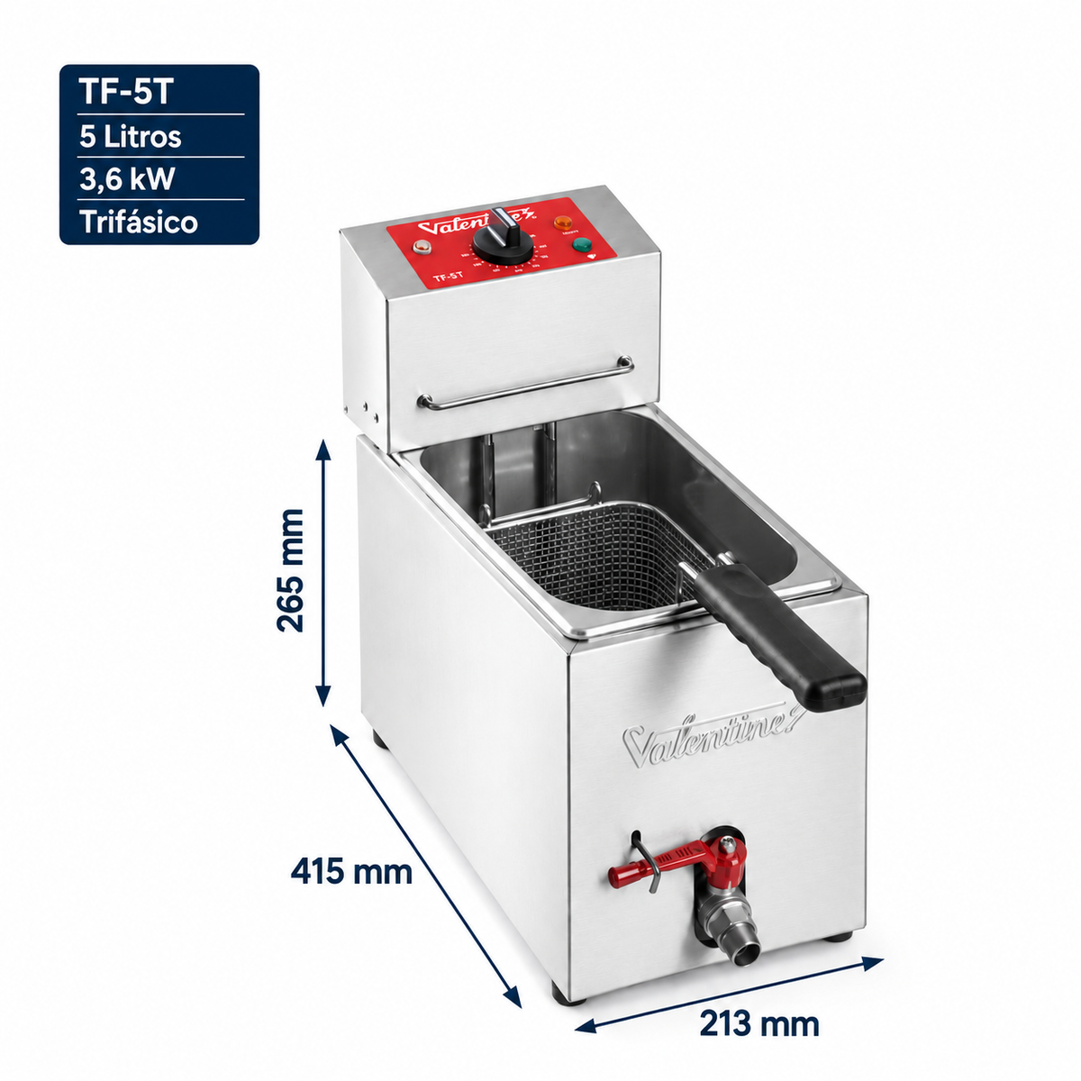 Freidora eléctrica Valentine TF5T