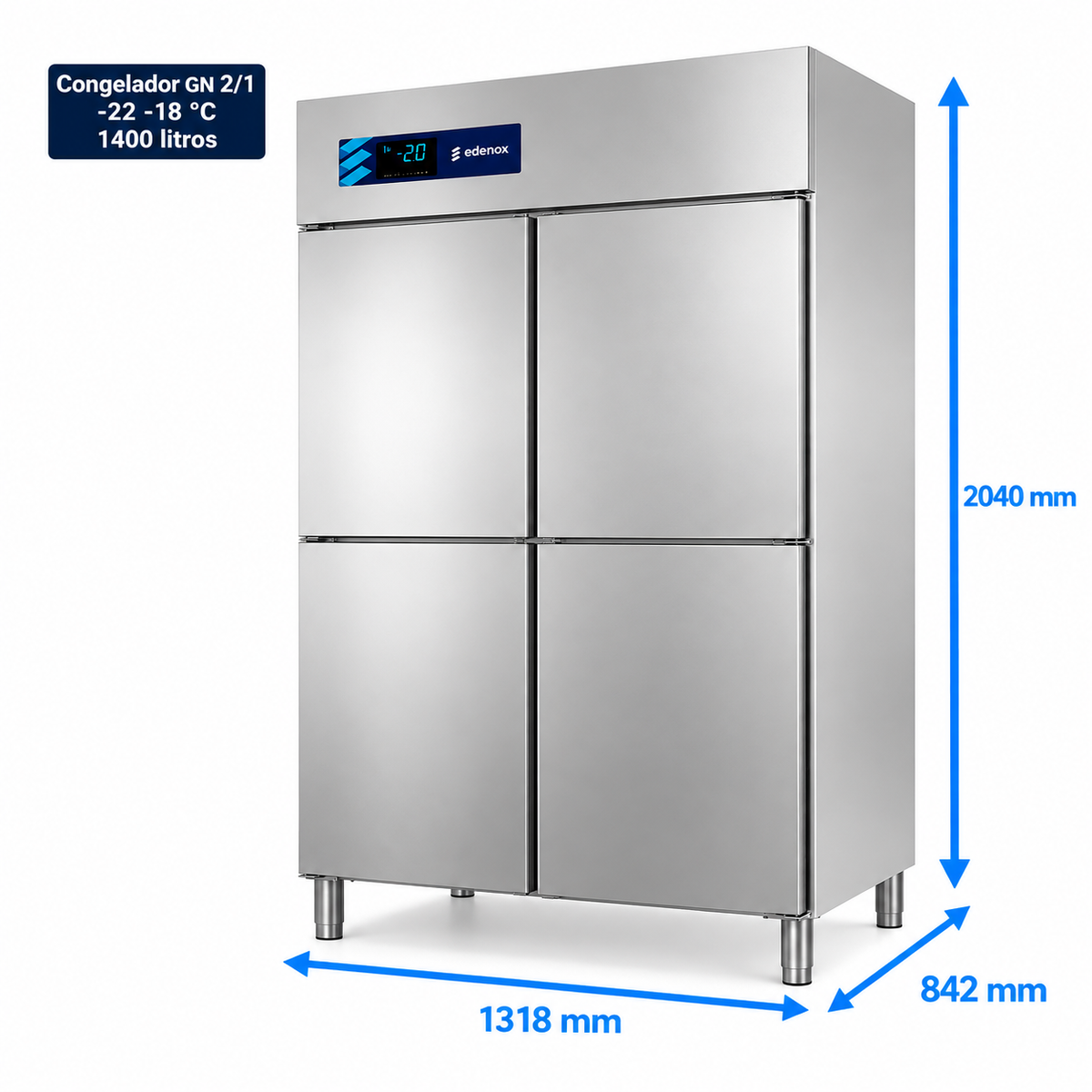 Armario para Mantenimiento de Congelados Gastronorm 2/1 Inox (ANG-1404 HC) Edenox