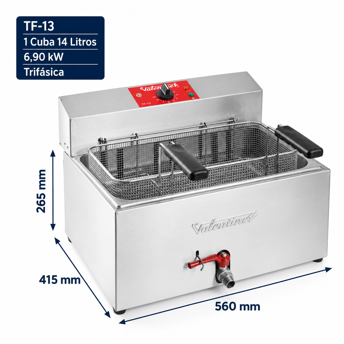 Freidora eléctrica Valentine TF13