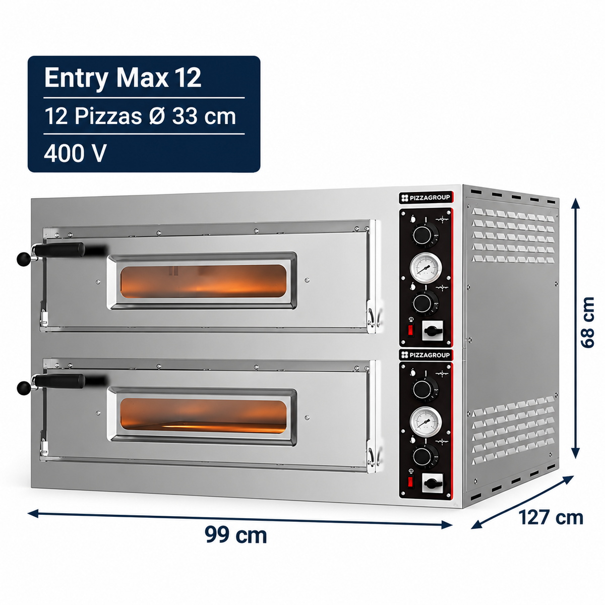 Horno de pizza eléctrico Pizzagroup Entry MAX 12