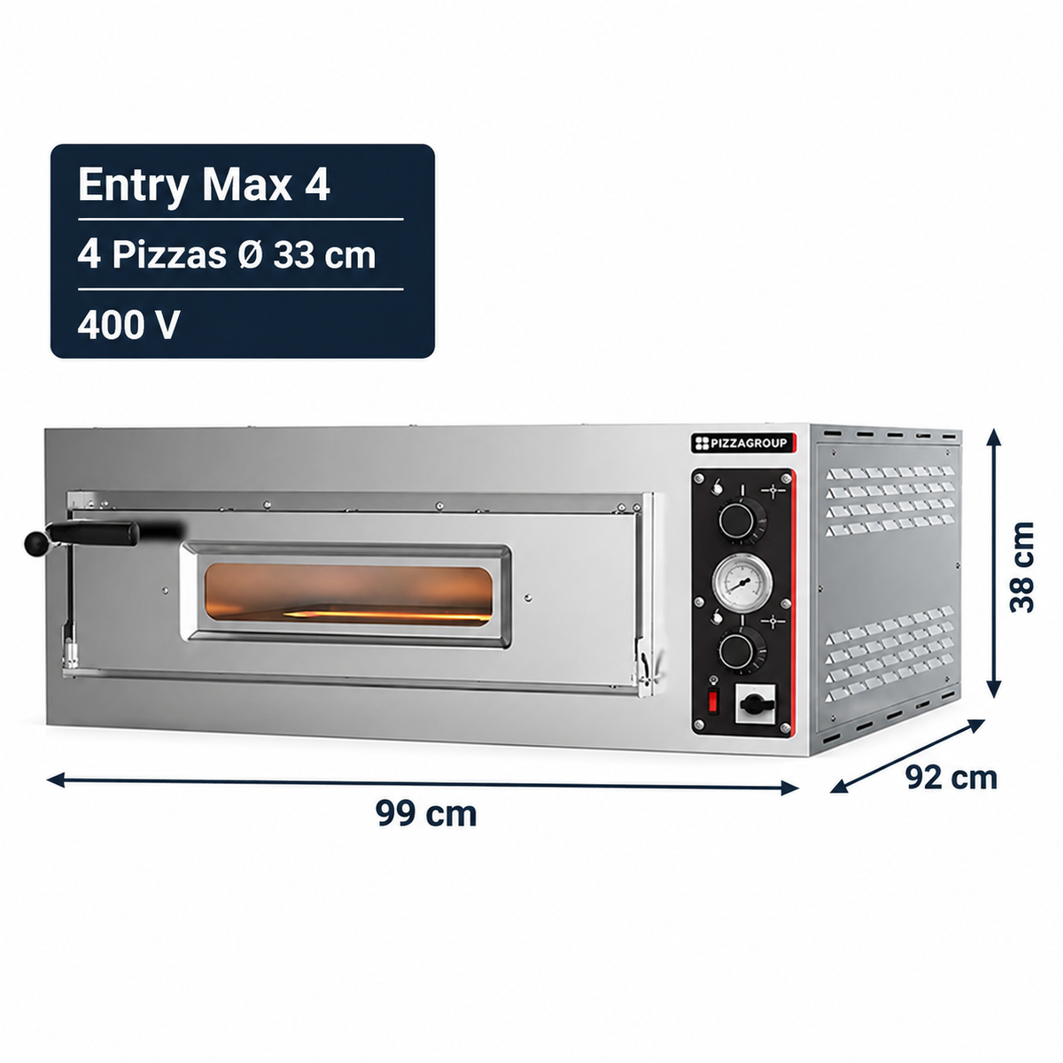 Horno de pizza eléctrico Pizzagroup Entry MAX 4