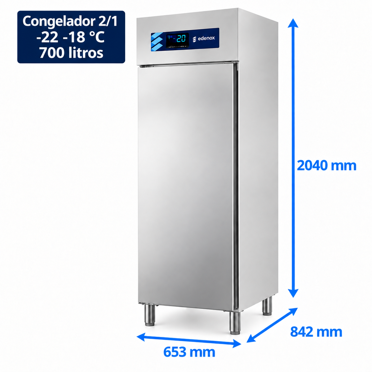Armario para Mantenimiento de Congelados Gastronorm 2/1 Inox (ANG-711 HC) Edenox