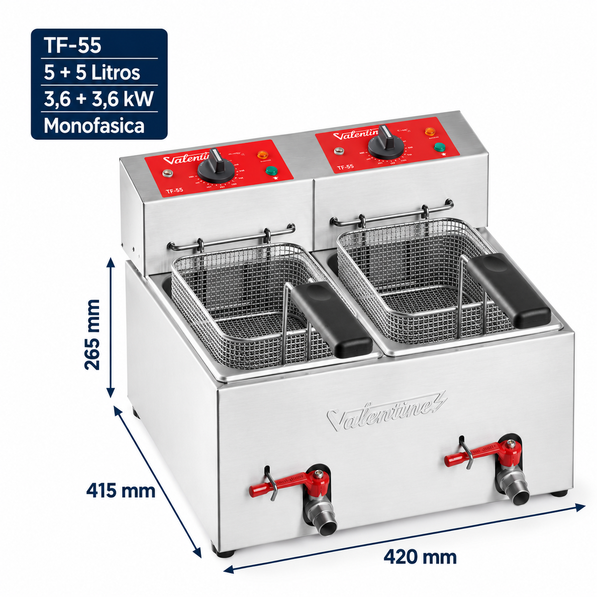 Freidora eléctrica Valentine TF55
