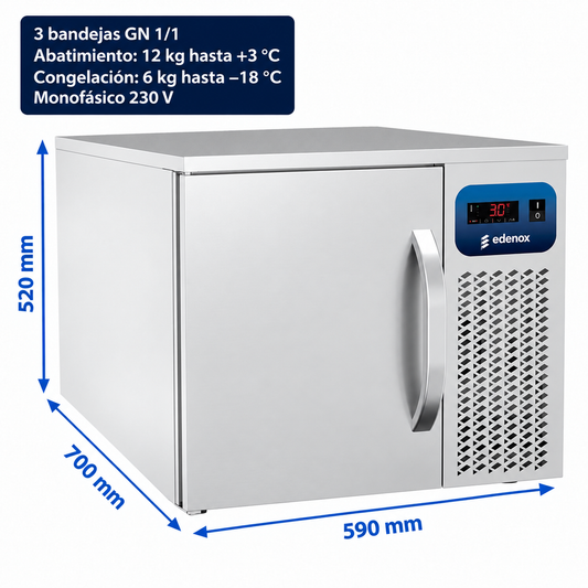 Abatidor - Congelador Compacto 3 GN 1/1 (AM-03E HC)