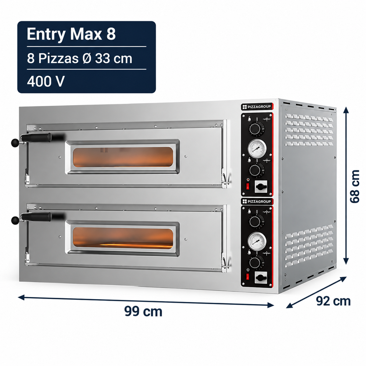 Horno de pizza eléctrico Pizzagroup Entry MAX 8