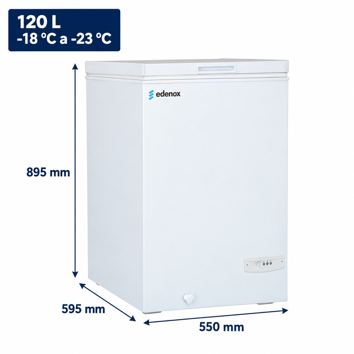 Congelador Horizontal Puerta Abatible (NLF-120) Edenox