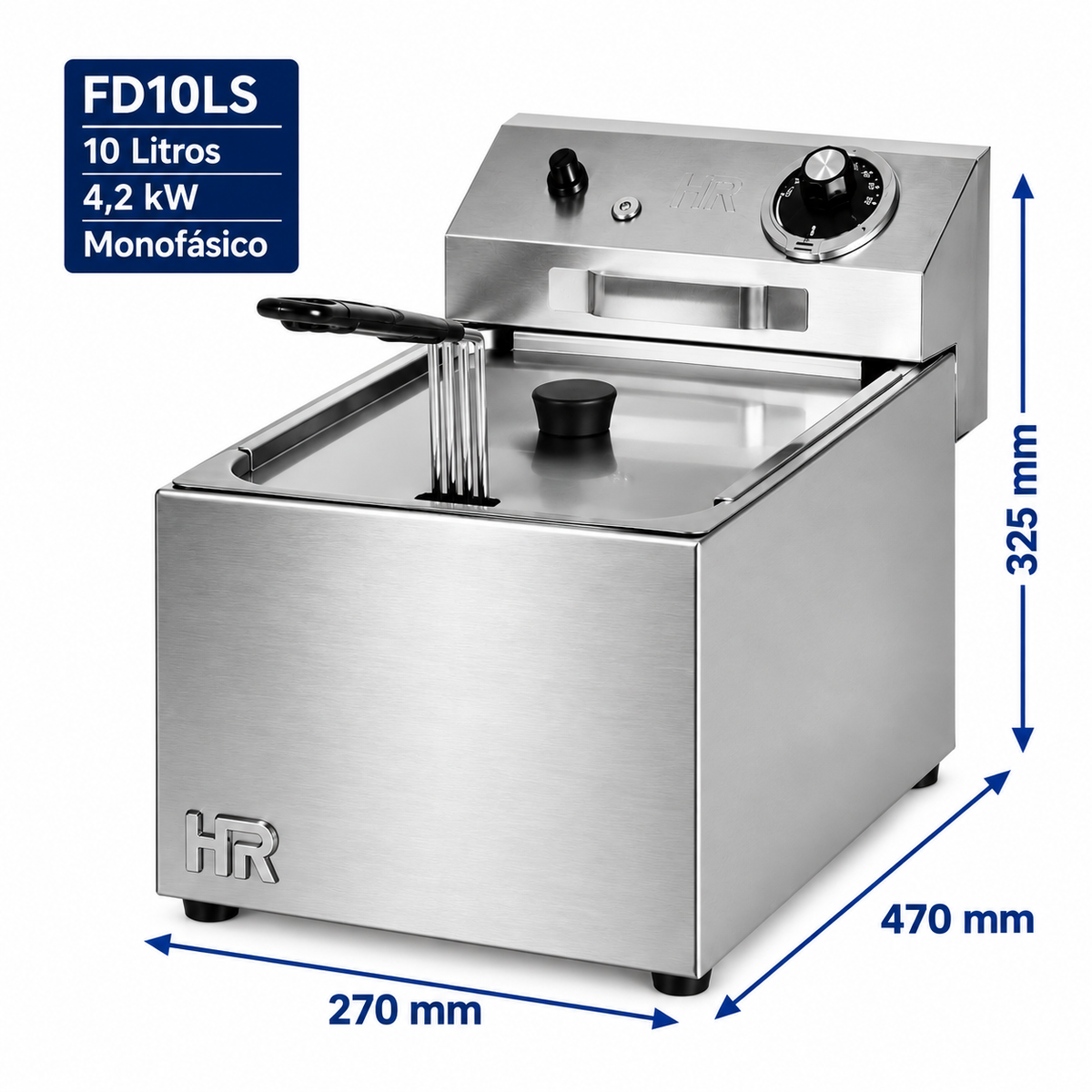 Freidora HR Fainca FD10LS - 10 litros sin grifo