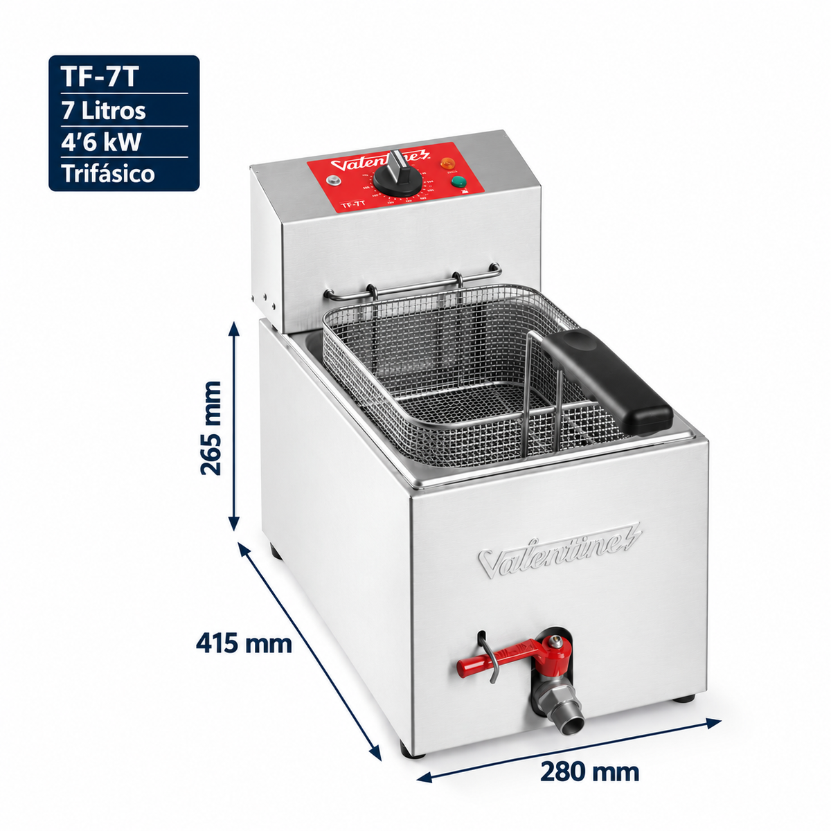 Freidora eléctrica Valentine TF7T