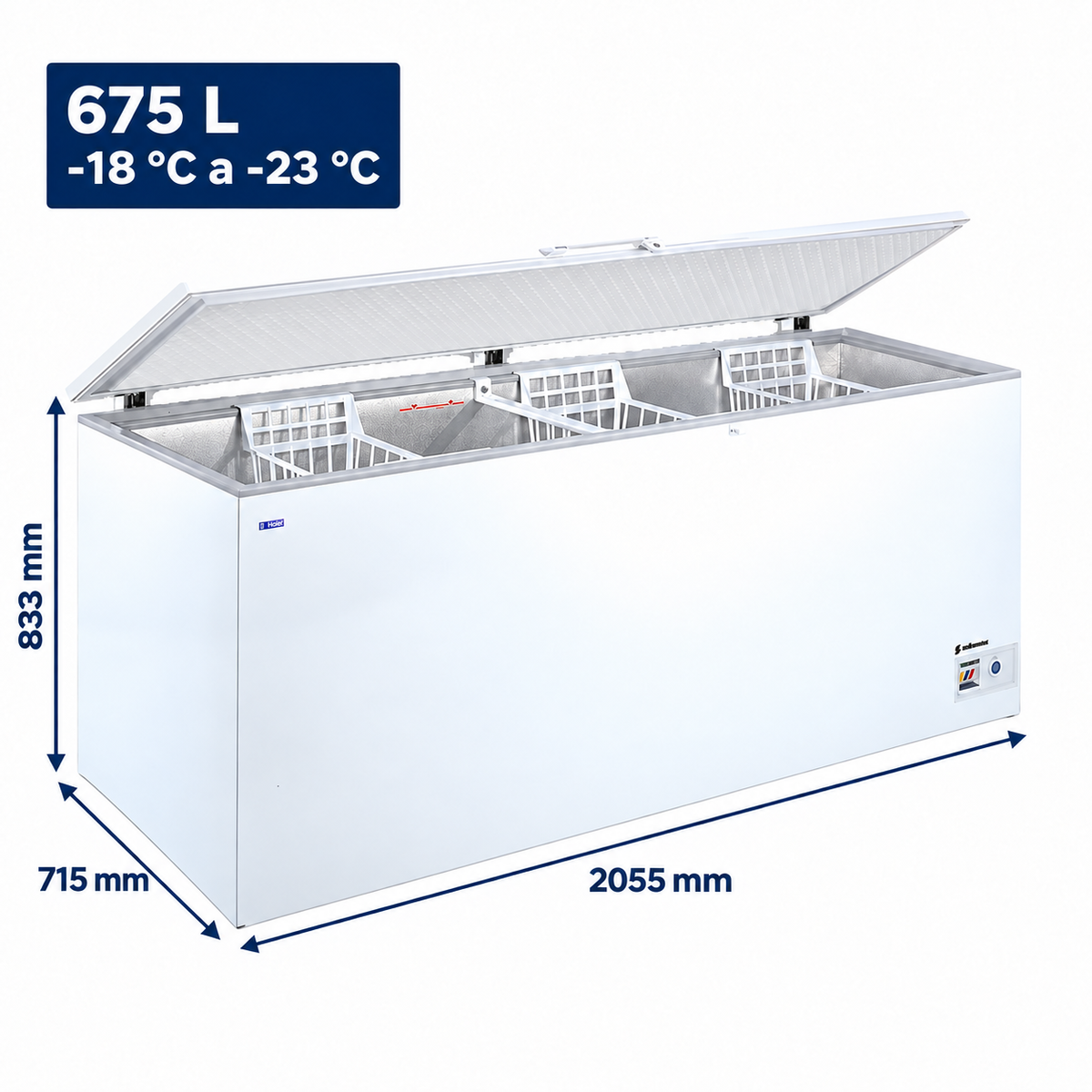 Congelador Horizontal Puerta Abatible (NLF-675) Edenox