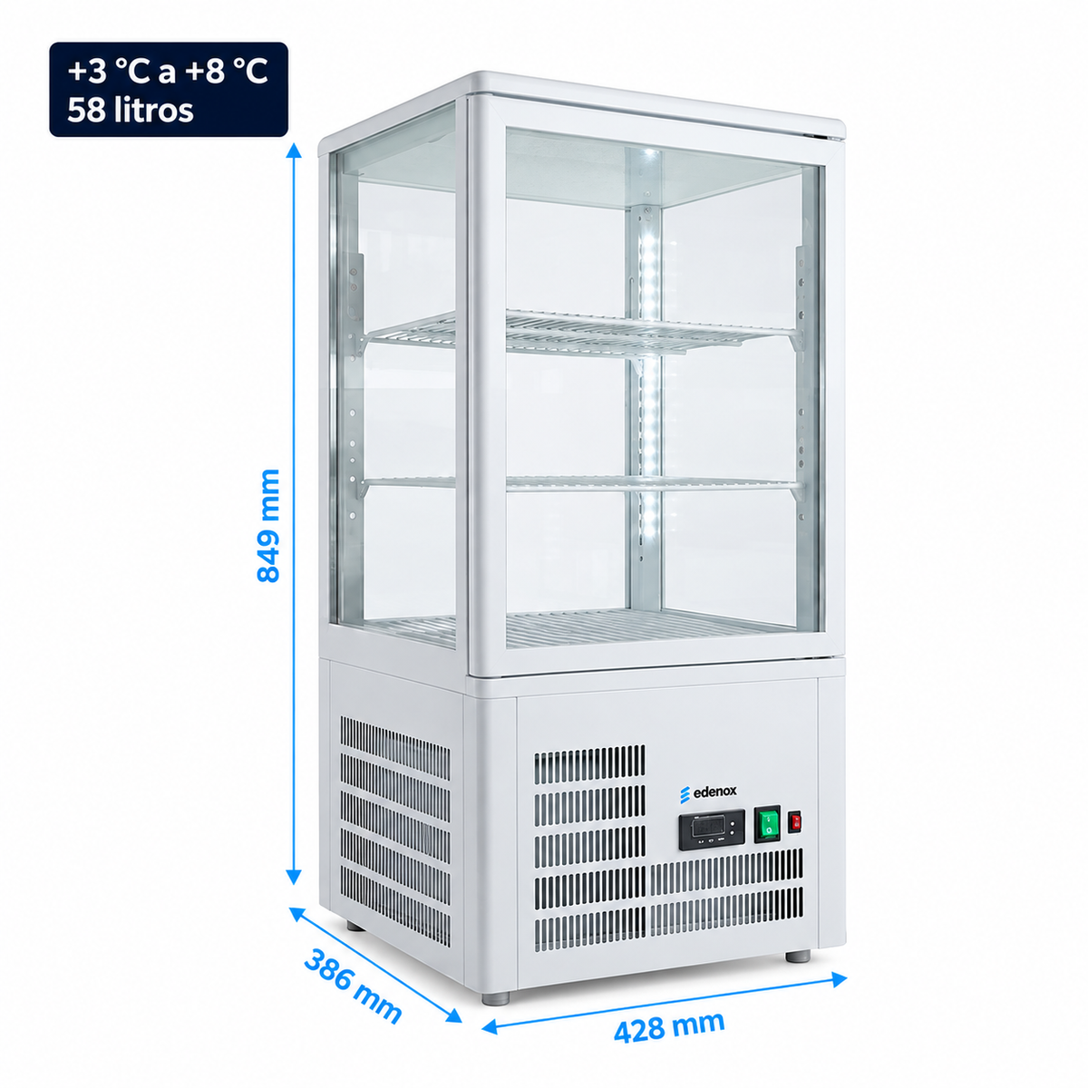 Vitrina refrigerada Edenox VIVES-5 HC – 58 L