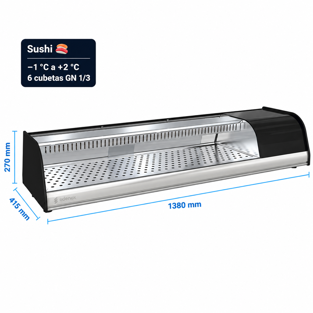 Expositor Refrigerado para Sushi (EXAS-6 C HC)