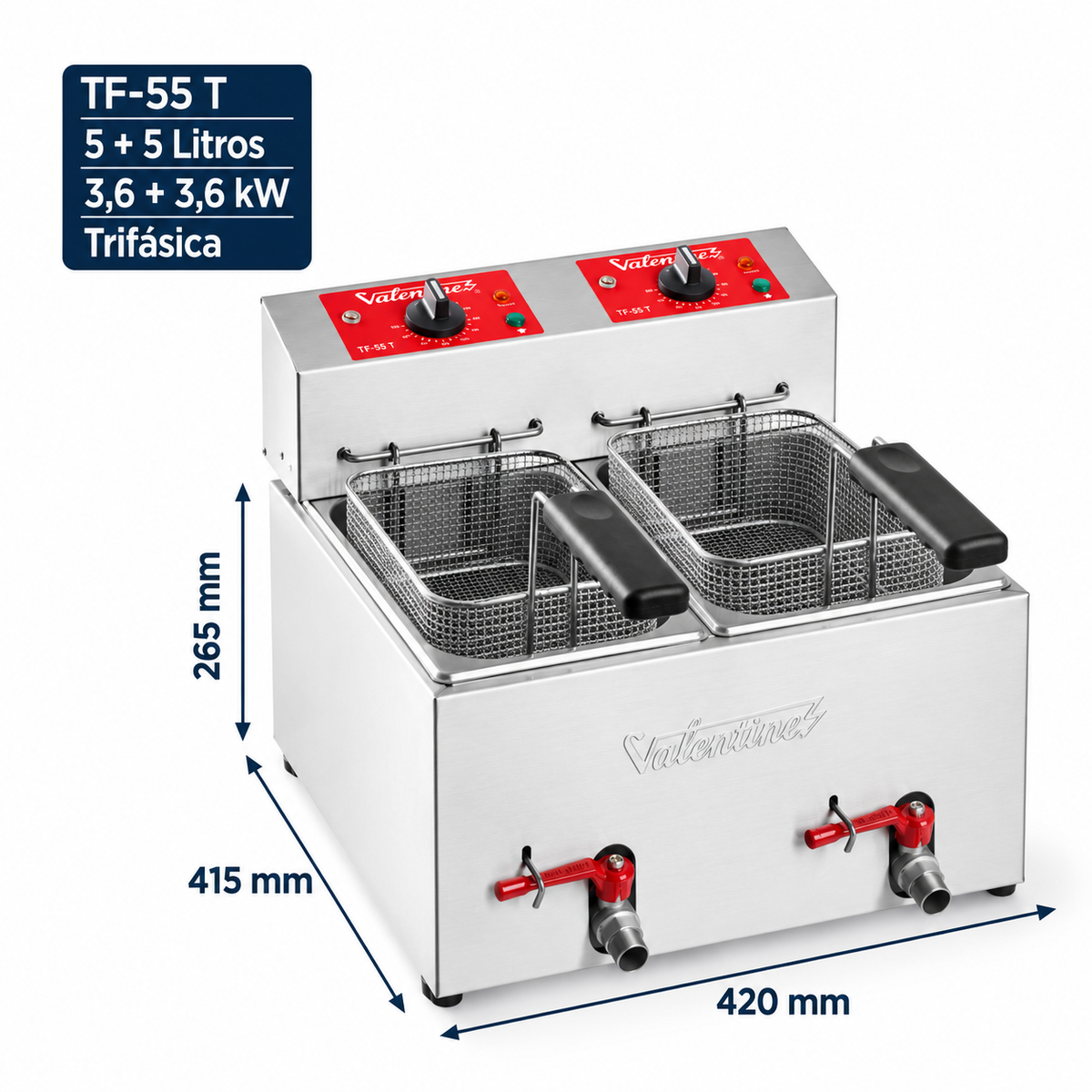 Freidora eléctrica Valentine TF55T