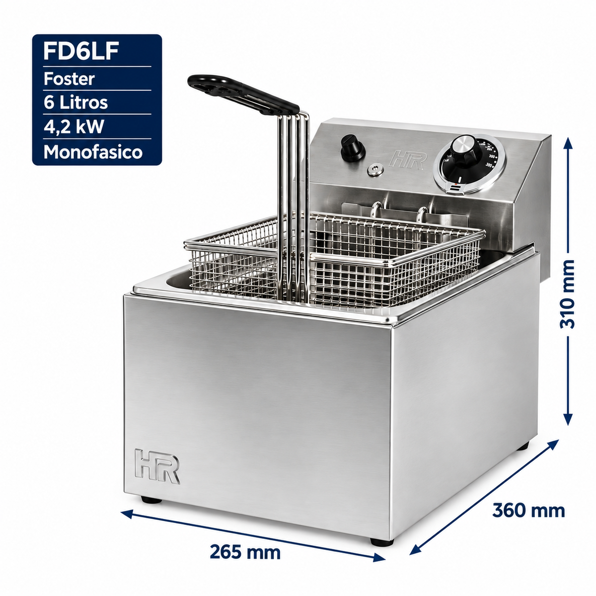 Freidora HR Fainca FD6LF Foster - 6 Litros