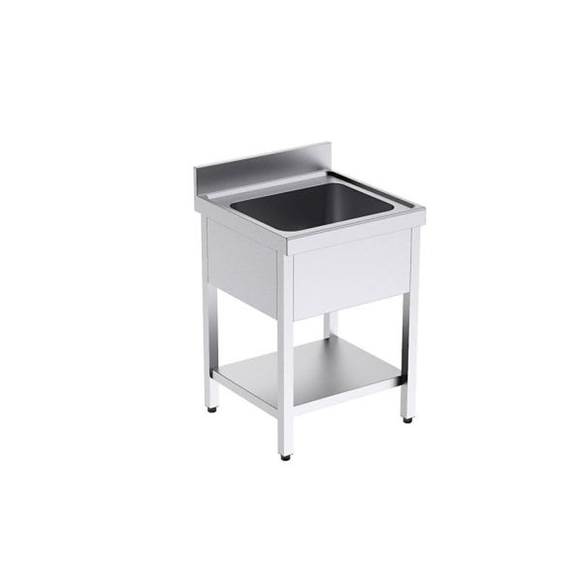 Fregadero con bastidor Serie 700 Distform, FB0E7070: 70x70x85 cm, 1 Estante, Sin Escurridor