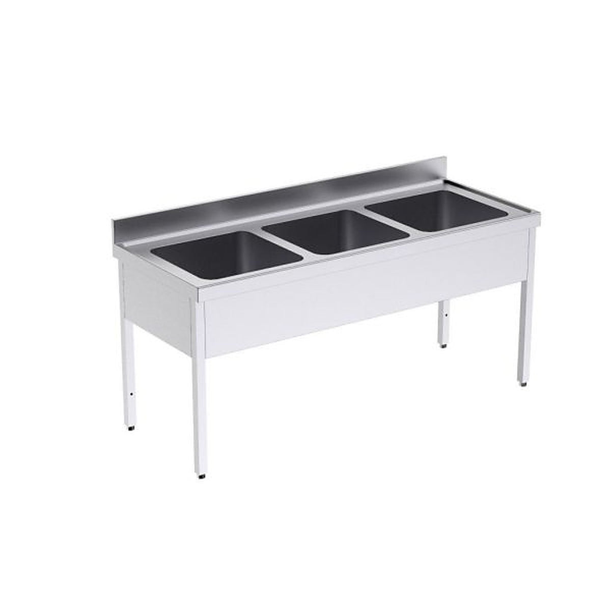 Fregadero con bastidor Serie 700 Distform, FB307180: 180x70x85 cm, Sin estante, Sin  Escurridor – 3 Cubetas