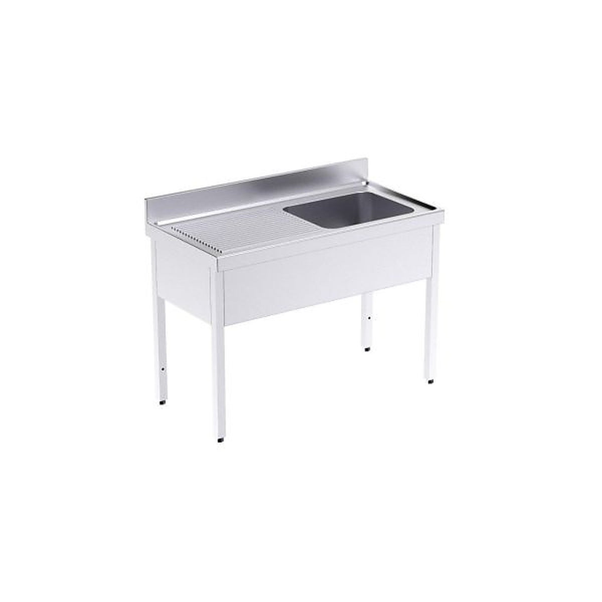 Fregadero con bastidor Serie 700 Distform, FBI07120: 120x70x85 cm, Sin estante, Izquierda