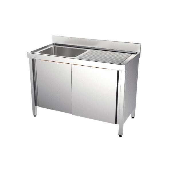 Fregadero con bastidor y puertas Serie 550