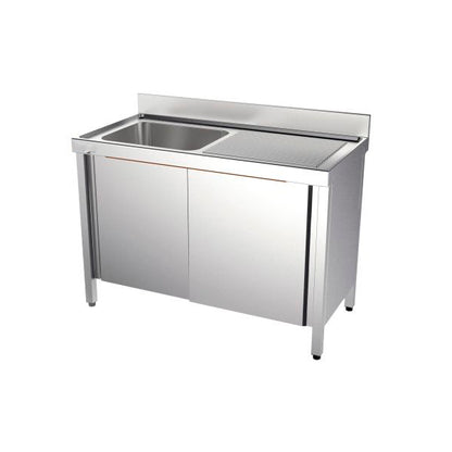 Fregadero con bastidor y puertas Serie 550