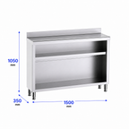 Mueble contramostrador Gama 350 150x35x105 con encimera - 1 Estante Distform