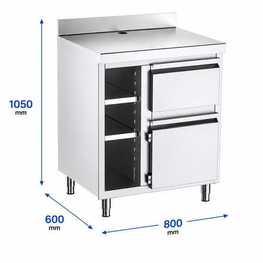 Mueble cafetero 80x60x105 con encimera