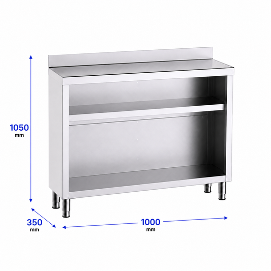 Mueble contramostrador Gama 350 100x35x105 con encimera - 1 Estante