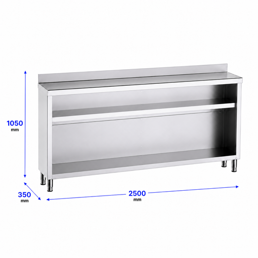 Mueble contramostrador Gama 350 250x35x105 con encimera - 1 Estante