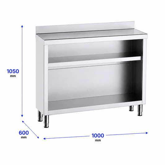 Mueble contramostrador Gama 600 100x60x105 con encimera - 1 Estante
