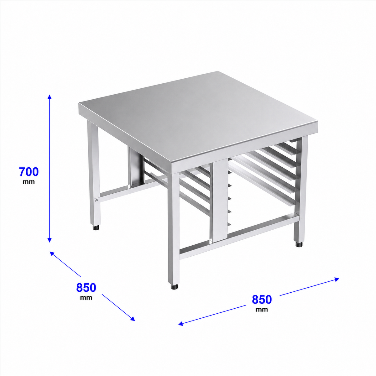 Mesa de apoyo de cocción 85x85x70 - 600 x 400