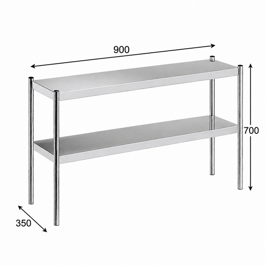 Distform Estantería Sobremesa Neutra Doble - 90 x 35 x 70 cm