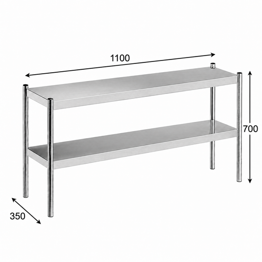 Distform Estantería Sobremesa Neutra Doble - 110 x 35 x 70 cm