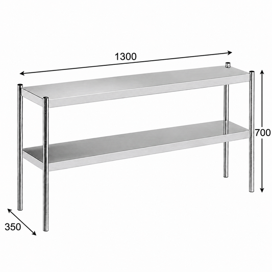 Distform Estantería Sobremesa Neutra Doble - 130 x 35 x 70 cm