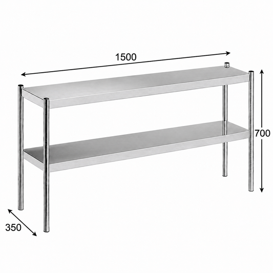 Distform Estantería Sobremesa Neutra Doble - 150 x 35 x 70 cm