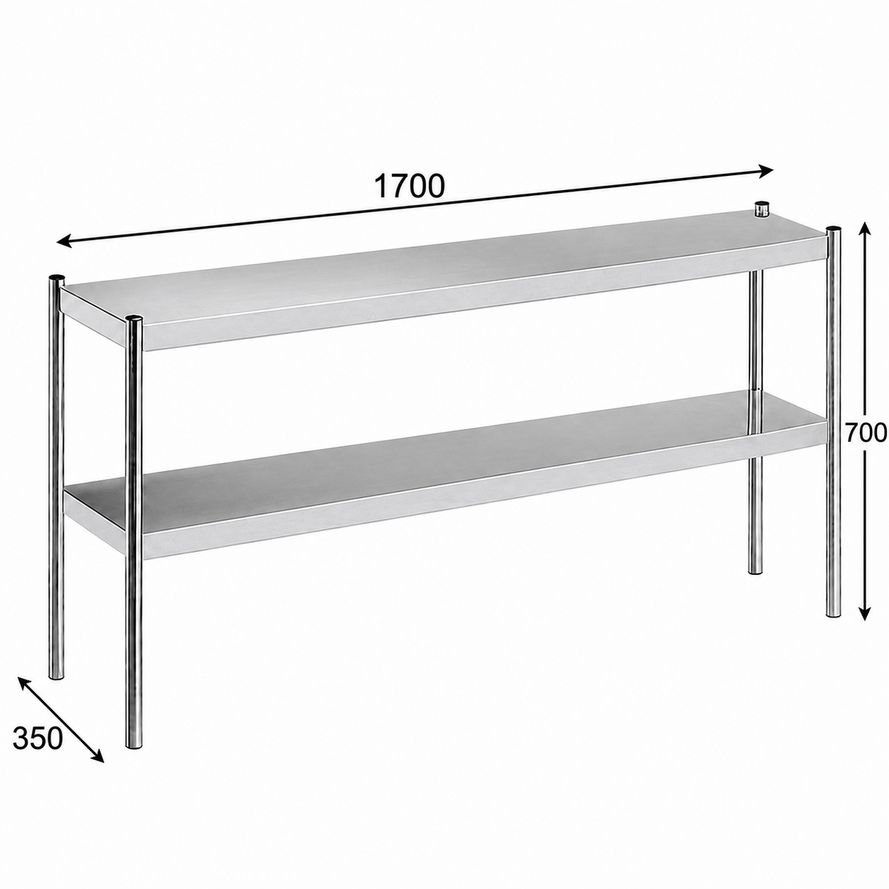 Distform Estantería Sobremesa Neutra Doble - 170 x 35 x 70 cm