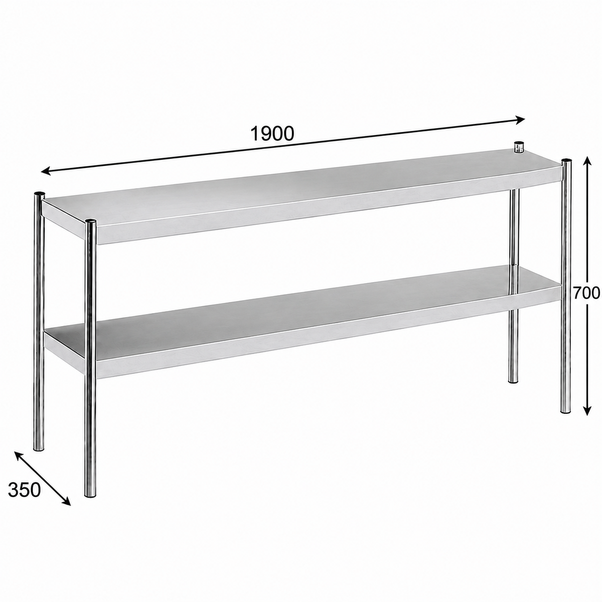 Distform Estantería Sobremesa Neutra Doble - 190 x 35 x 70 cm